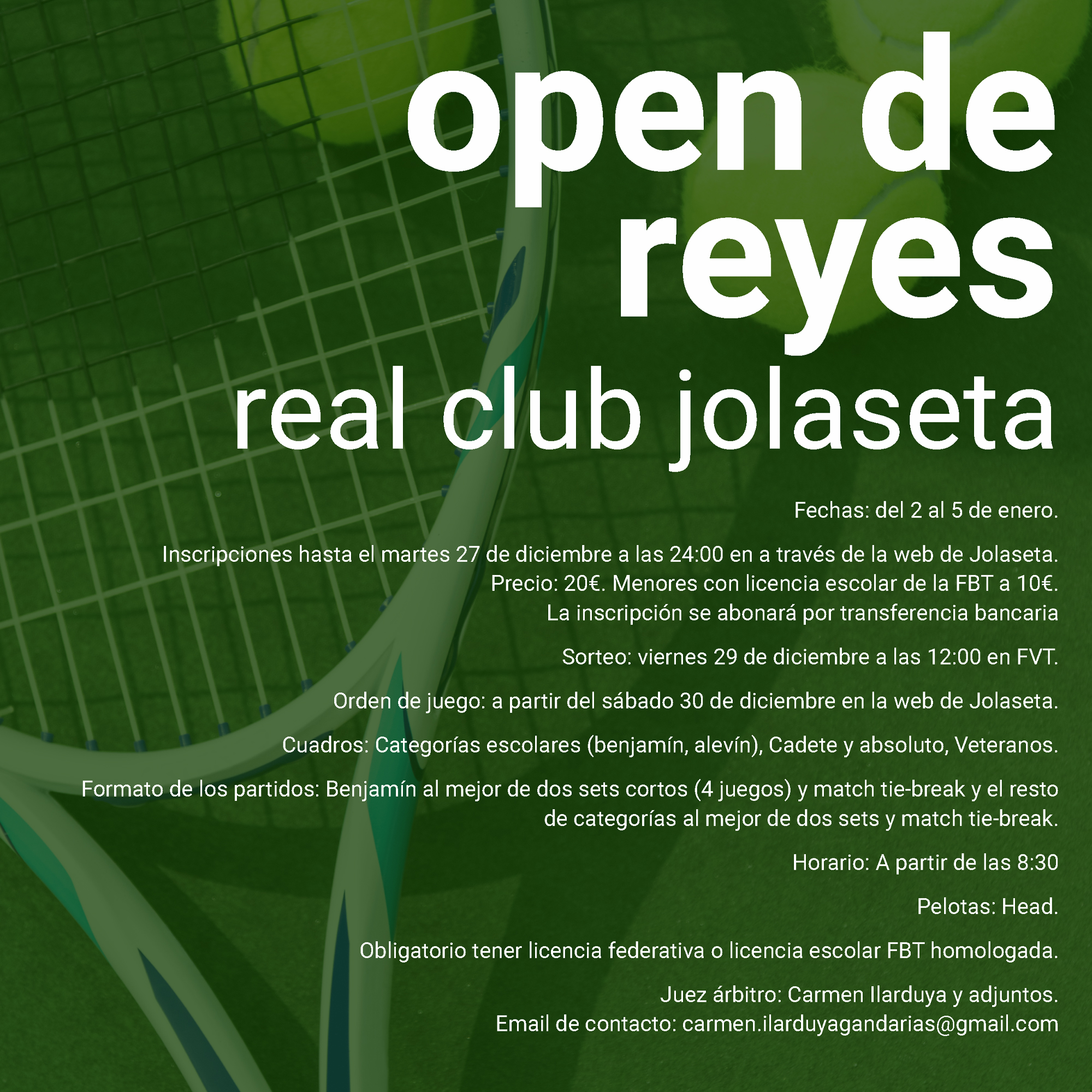 OPEN DE REYES DE TENIS Real Club Jolaseta